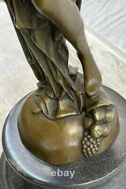 100% Solide Bronze Sculpture Ange Déesse Victoire Statue Art Déco Maison Carte