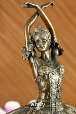 13 Haut Femme Ballerine Ballet Bronze Sculpture Statue Jeune Fille Art Déco L