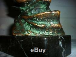 1920/1930 Buste de Beethoven signé Pierre LE FAGUAYS Bronze SCULPTURE ART DECO