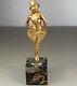 1920/1930 Devriez Rare Statue Sculpture Art Deco Bronze Dore Danseuse Femme Nue