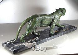 1920/1930 DH CHIPARUS RARE GRDE STATUE SCULPTURE ANIMALIERE PANTHERE FELIN SUPRB