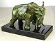 1920/1930 De Saint-floris Rare Statue Sculpture Bronze Art Deco Cubisme Elephant