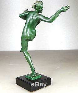 1920/1930 Fayral P. Le Faguays Max Le Verrier Statue Sculpture Art Deco Danseuse