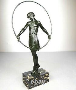 1920/1930 Fayral P Le Faguays M Le Verrier Gr Statue Sculpture Art Deco Harmonie