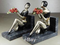 1920/1930 Lemo Serre-livres Statues Sculptures Art Deco Orientalistes Danseuses