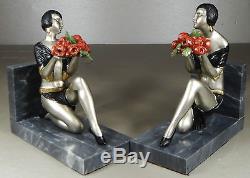 1920/1930 Lemo Serre-livres Statues Sculptures Art Deco Orientalistes Danseuses