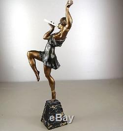 1920/1930 Limousin Rare Grde Statue Sculpture Chryselephantine Art Deco Danseuse