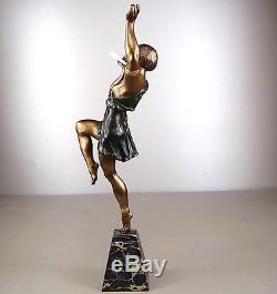 1920/1930 Limousin Rare Grde Statue Sculpture Chryselephantine Art Deco Danseuse