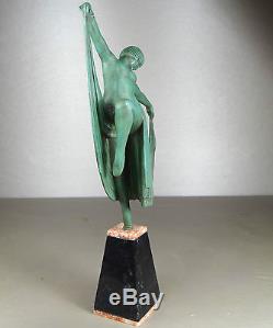 1920/1930 Limousin Rare Statue Sculpture Art Deco Danseuse Ballerine Femme Typee