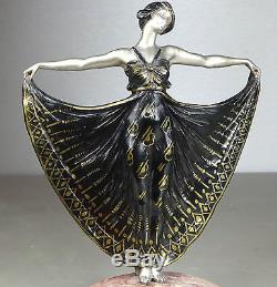 1920/1930 LIMOUSIN RARE STATUE SCULPTURE ART DECO DANSEUSE FEMME ELEGANTE A VOIR