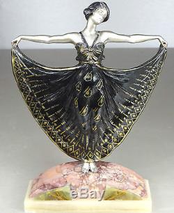 1920/1930 LIMOUSIN RARE STATUE SCULPTURE ART DECO DANSEUSE FEMME ELEGANTE A VOIR