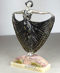 1920/1930 LIMOUSIN RARE STATUE SCULPTURE ART DECO DANSEUSE FEMME ELEGANTE A VOIR