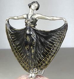 1920/1930 LIMOUSIN RARE STATUE SCULPTURE ART DECO DANSEUSE FEMME ELEGANTE A VOIR