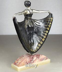 1920/1930 LIMOUSIN RARE STATUE SCULPTURE ART DECO DANSEUSE FEMME ELEGANTE A VOIR