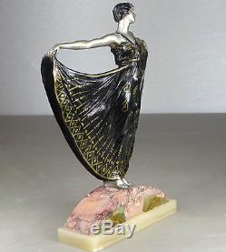 1920/1930 LIMOUSIN RARE STATUE SCULPTURE ART DECO DANSEUSE FEMME ELEGANTE A VOIR