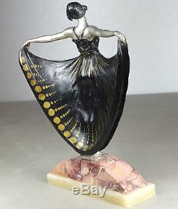 1920/1930 LIMOUSIN RARE STATUE SCULPTURE ART DECO DANSEUSE FEMME ELEGANTE A VOIR