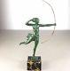 1920/1930 Max Le Verrier Demarco Rare Statue Sculpture Art Deco Femme Nue Archer