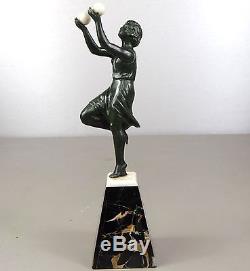 1920/1930 P. Sega Statue Sculpture Art Deco Chryselephantine Danseuse N°1/paire
