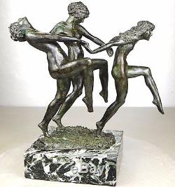 1920/1930 Pierre Le Faguays Except. Statue Sculpture Art Deco Bronze Cire Perdue