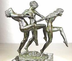 1920/1930 Pierre Le Faguays Except. Statue Sculpture Art Deco Bronze Cire Perdue