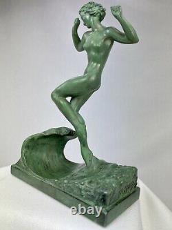 1920/1930 R. Guerbe P. Le Faguays Max Le Verrier Statue Sculpture Art Deco Vague