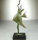 1920/30 Av Becquerel Statue Sculpture Art Deco Bronze Animalier Poisson Scalaire