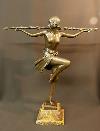 1925 Statue Sculpture Art Déco Danseuse Le Faguays Bronze 6 Kg54cm Rare Chic