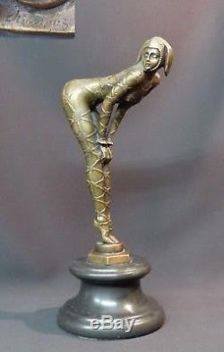 1925 statue sculpture art déco danseuse érotique CHIPARUS bronze 35c3kg superbe