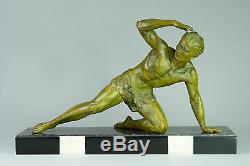 1930/40 ART DECO STATUE SCULPTURE ATHLETE SIGNÉE J. DE RONCOURT