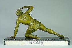 1930/40 ART DECO STATUE SCULPTURE ATHLETE SIGNÉE J. DE RONCOURT