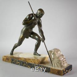 1930/40 Art Deco Statue Sculpture Athlete Signée Lemoine