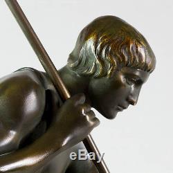 1930/40 Art Deco Statue Sculpture Athlete Signée Lemoine