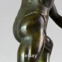 1930/40 Art Deco Statue Sculpture Athlete Signée Lemoine