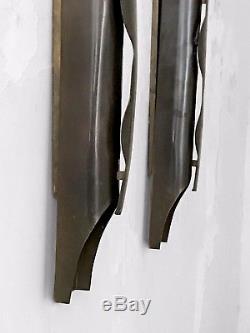 1970 2 Appliques Sculpture Art-deco Moderniste Brutalist Shabby-chic