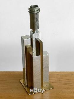 1970 Willy Rizzo Lampe Sculpture Moderniste Art-deco Shabby-chic Constructiviste
