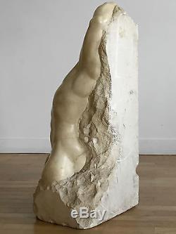 1980 Sculpture Buste Corps Homme Neo-antique Art-deco Moderniste Brutaliste