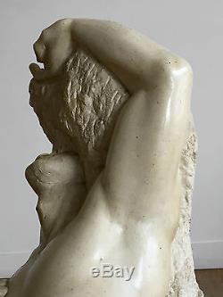 1980 Sculpture Buste Corps Homme Neo-antique Art-deco Moderniste Brutaliste