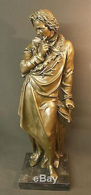 A 1930 grand bronze de Beethoven sculpture statue 21kg73cm art déco musique TBE