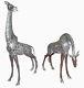 Aluminium Sculpture Couple De Girafes (0068)