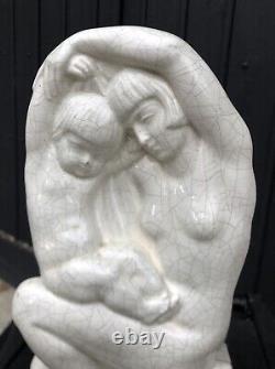 Abel-René PhilippeÉdition La Maîtrise 1928Sculpture faïence Mère et enfant