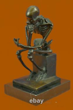 Abstrait Art Moderne Mini Squelette Par Milo Bronze Sculpture Marbre Statue Déco