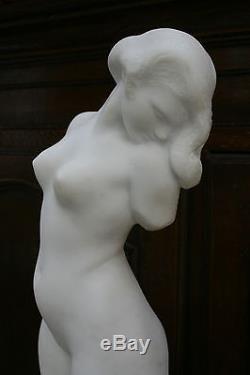 Amédéo GENNARELLI Femme nue Sculpture en marbre de Carrare Art Déco