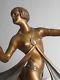 Ancienne Sculpture Statue Art Deco Nu Feminin Danseuse Signee Limousin