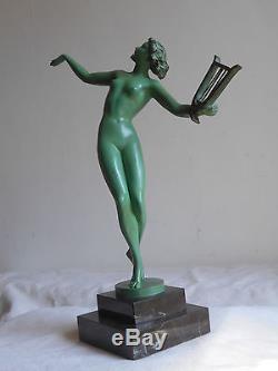 Ancienne Sculpture Statue Art Deco Nu Feminin FAYRAL Le Faguays Max Le Verrier