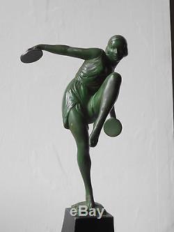 Ancienne Sculpture Statue Danseuse Art Deco FAYRAL Le Faguays Max LeVerrier