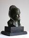 Ancienne Sculpture Statue Statuette Buste Art Deco En Bronze Signee G. Garreau
