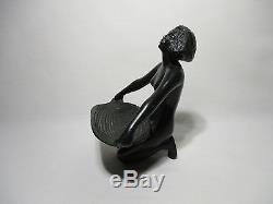 Ancienne Statue Sculpture Femme Nue Art Deco Signee G Laplagne Vide Poche