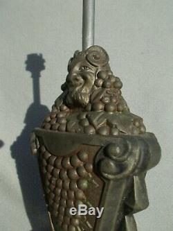 Ancienne paire pied de lampe art deco 1930 BACCHUS sculpture antique lamp statue