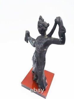 Ancienne sculpture art déco en régule figurant une danseuse orientale