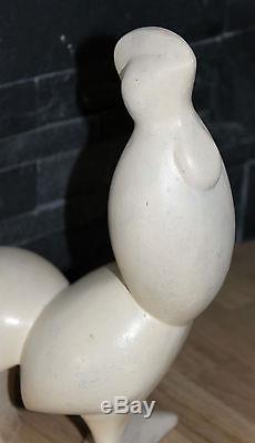 Ancienne sculpture ceramique le Coq signé CAB art deco bordeaux primavera 1930